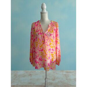 LILLY PULITZER Kir Royale Oh La La Long Sleeve Else Top Size XL NEW NWT